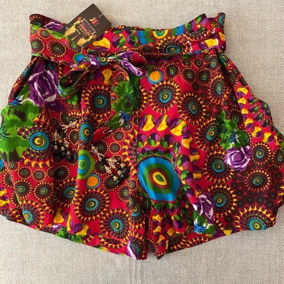 Junglee Billy Pants - 🎉SALE🎉Vibrant Multicolor Patterned Shorts